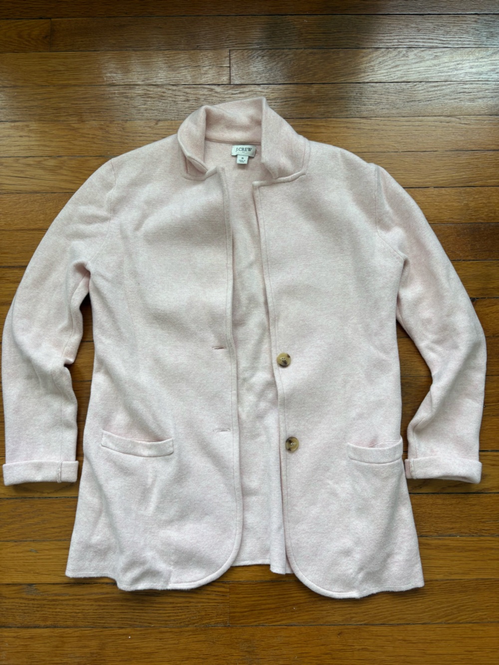 J. Crew Crew Pale Pink Sweater Blazer